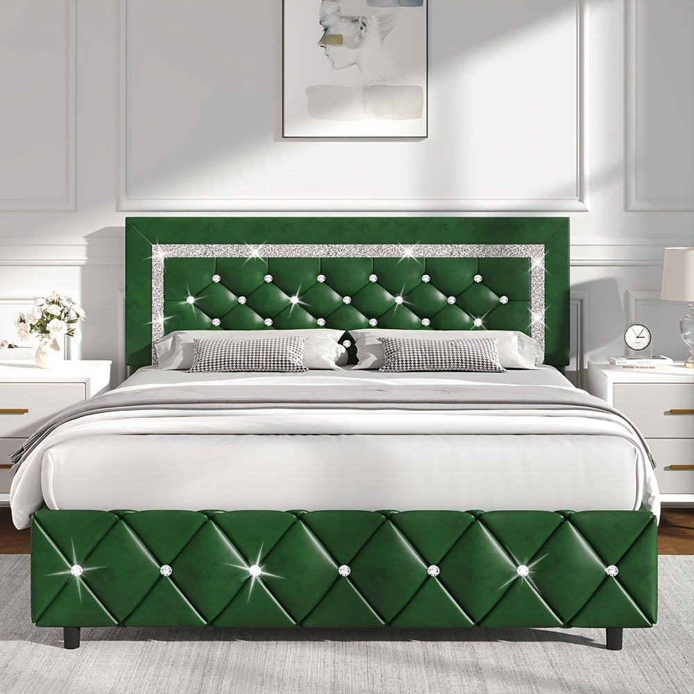 halloween twin full queen king upholstered bed frame diamond - Temu