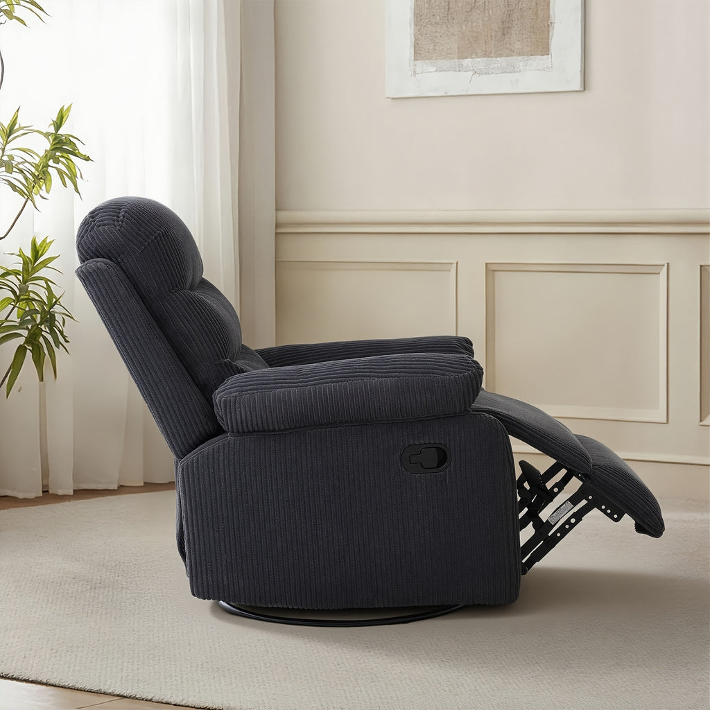corduroy swivel rocking recliner chair manually adjustable - Temu