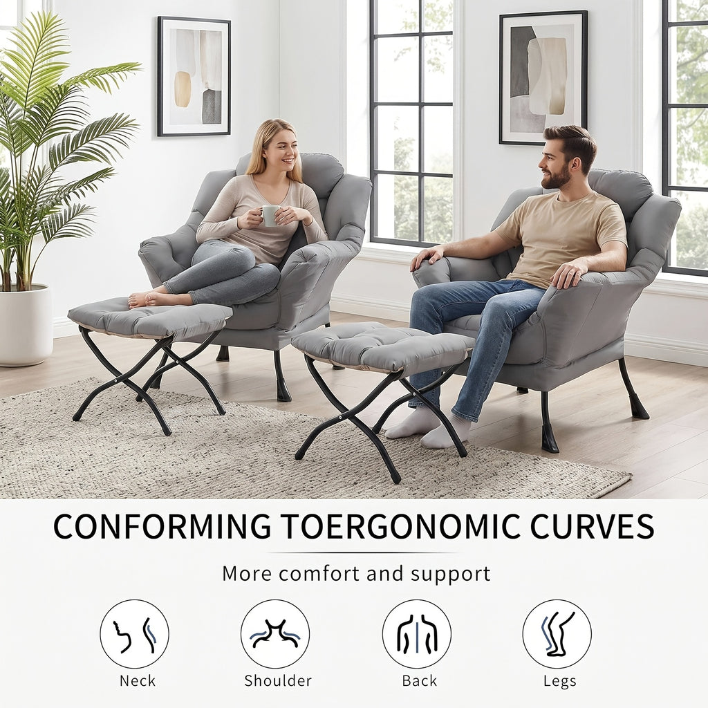 accent lounge reading arm chair footstool - Temu
