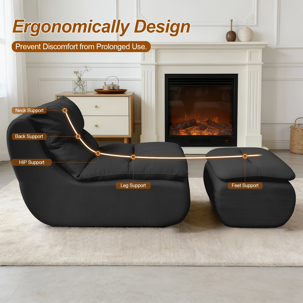 bean bag chair   large   memory foam floor sofa - Temu