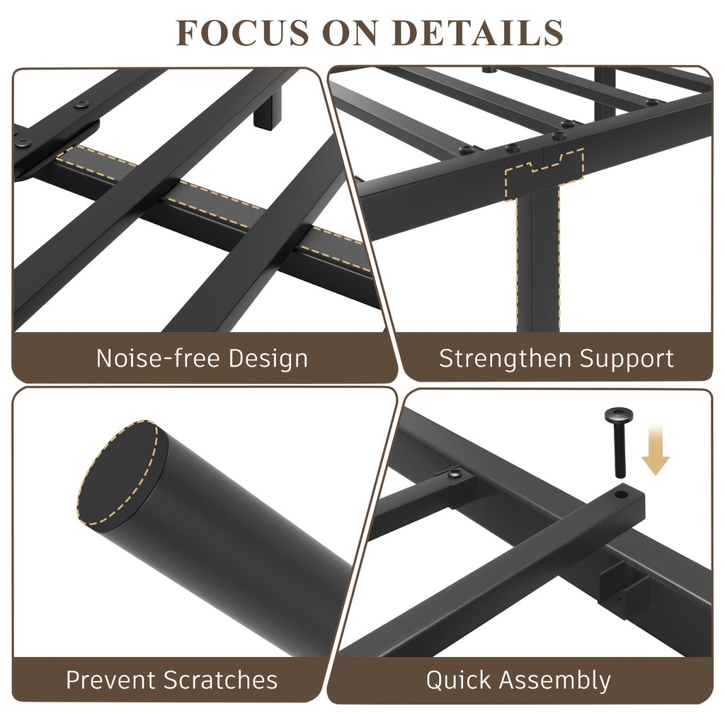 sturdy metal bed frame a victorian style headboard footboard - Temu