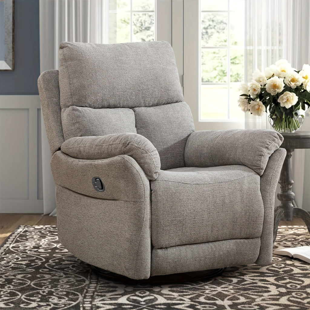 360 degree swivel manual glider rocking recliner   lazy - Temu