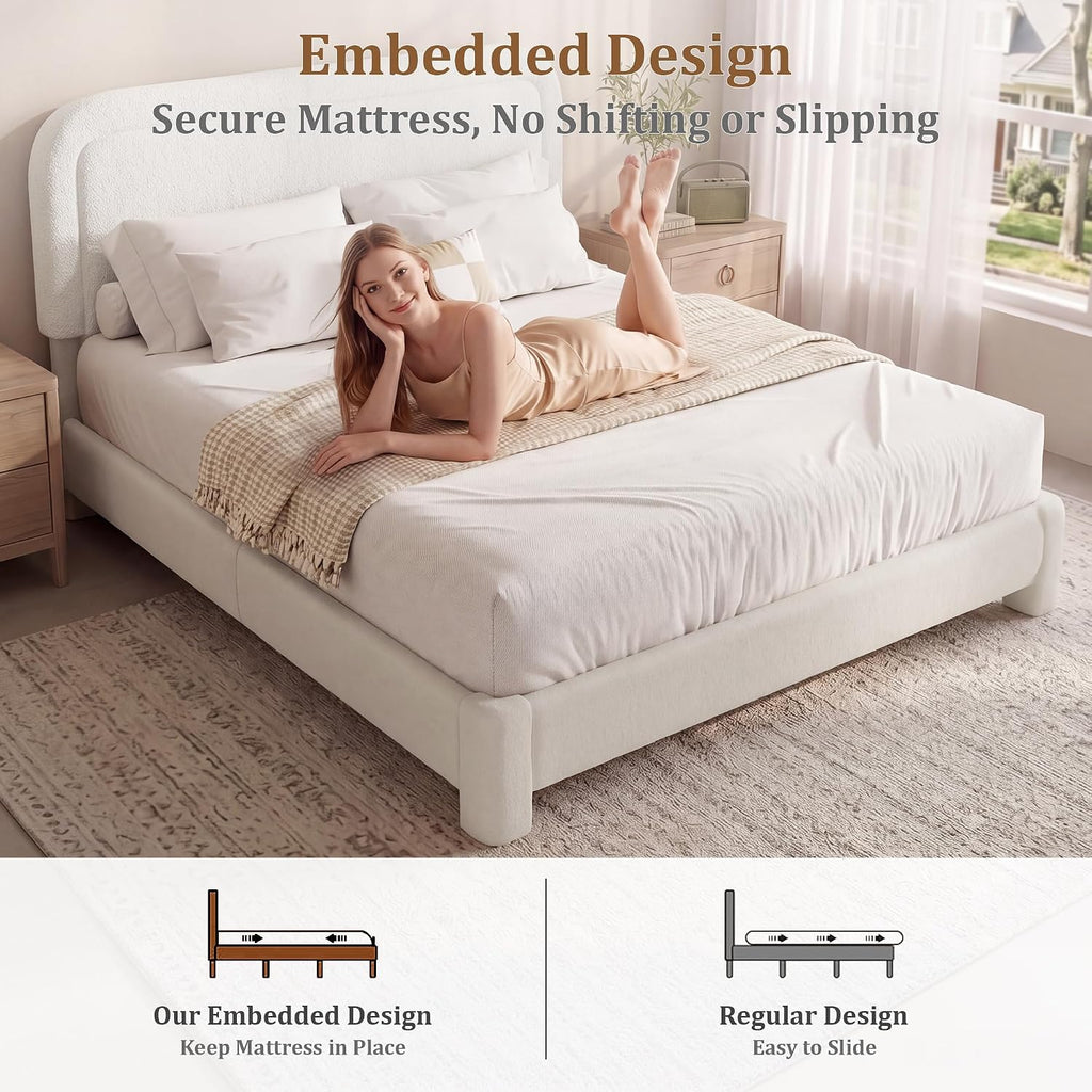 full queen king size bed frame adjustable headboard - Temu