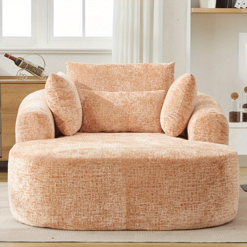 66 oversized chenille chaise lounge sofa bed deep seat - Temu