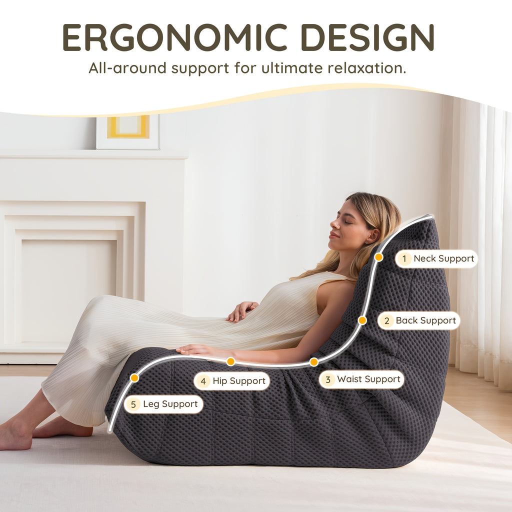 oversized frame free   bean bag sofa chair memory foam - Temu