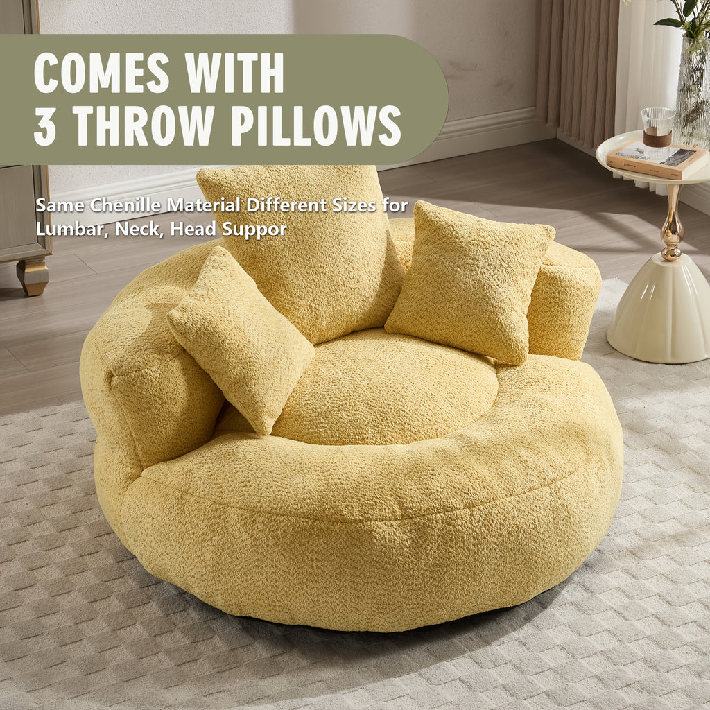 lazy sofa chenille durable   lounger high back bean - Temu