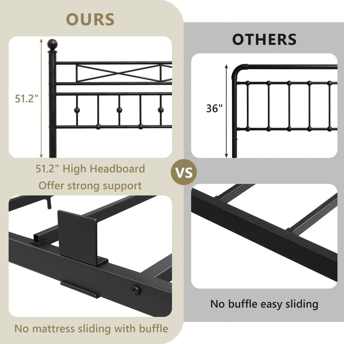 heavy duty metal bed frame led lights   bed side - Temu