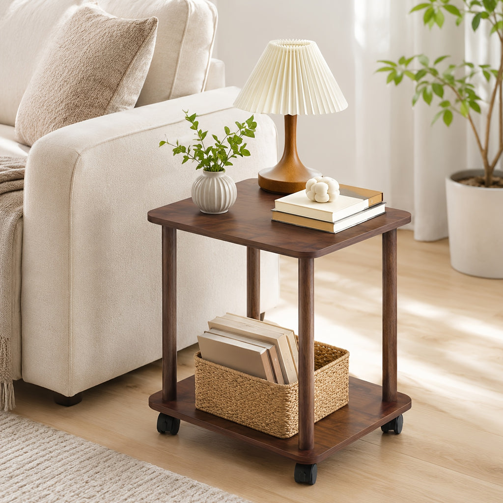 side table end table 2 tier storage shelf   legs - Temu