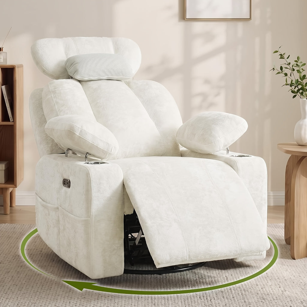 swivel rocking bedroom chair adjustable armrests headrest - Temu