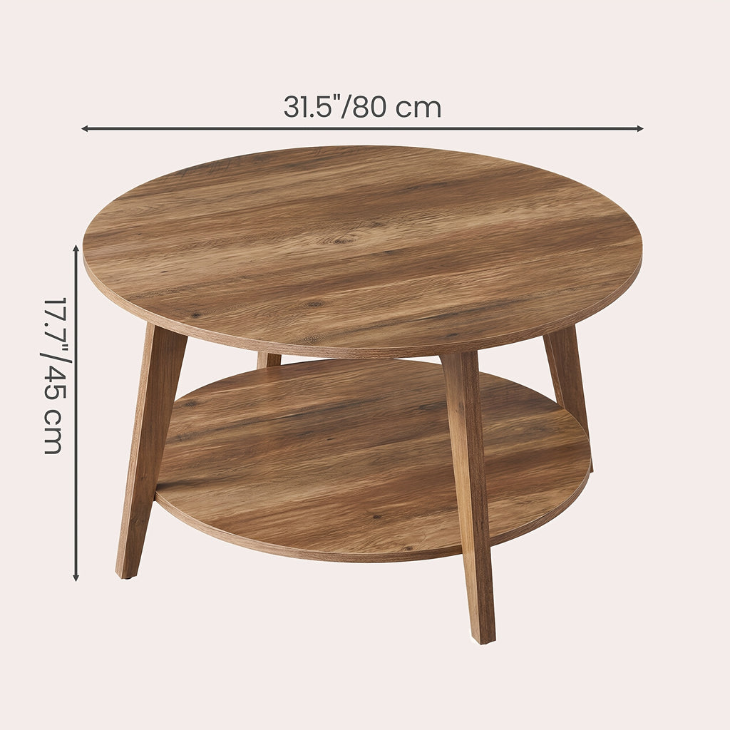 round coffee table tea table 2 tier   center - Temu