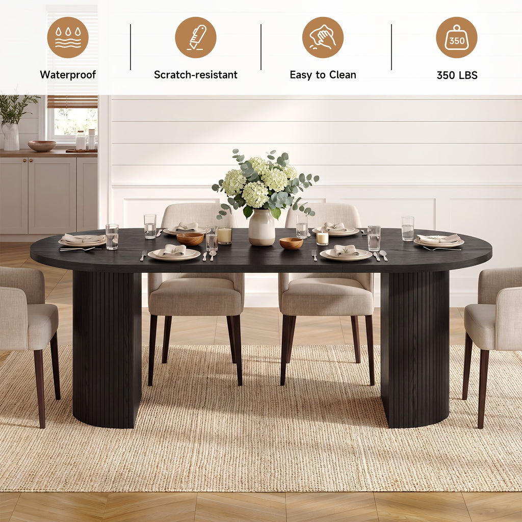 pazcasa 70 8 inch dining table 4 8 oval dining room table - Temu