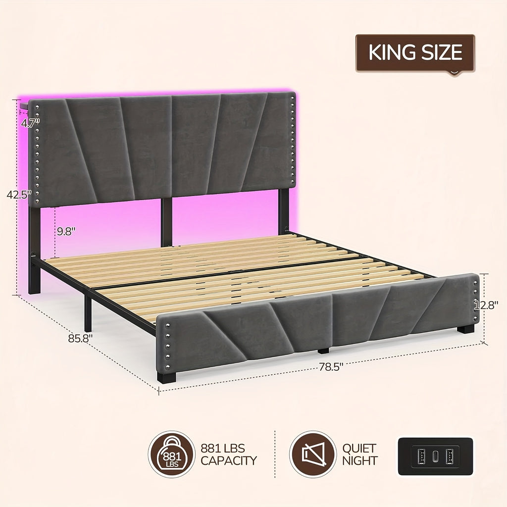 queen king size bed frame   storage modern bed frame - Temu