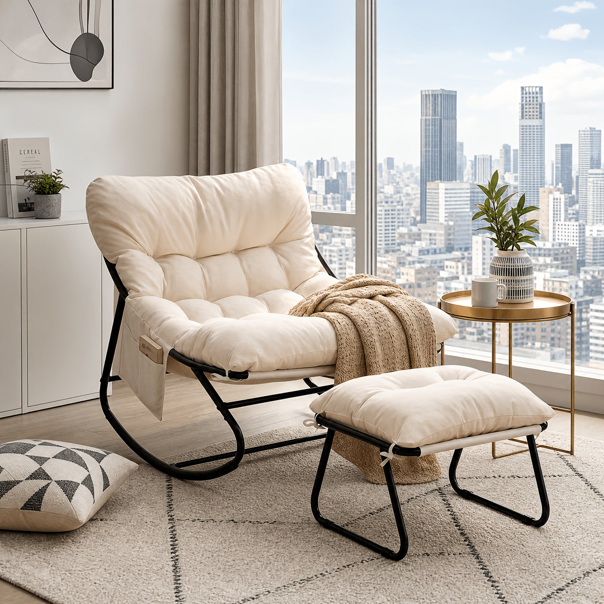 2 1pc lounge chair papasan rocking chair living room chairs - Temu