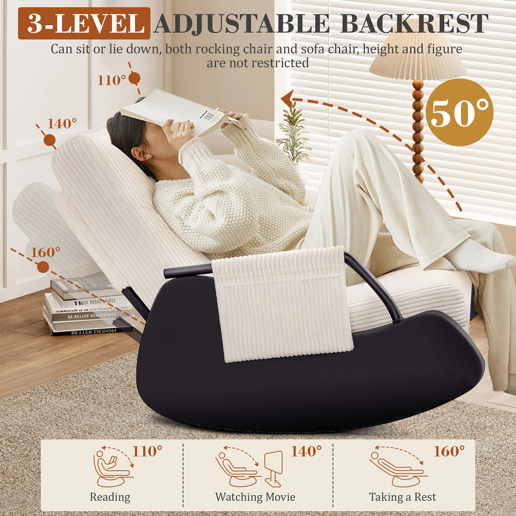 corduroy rocking chair footrest cover washable - Temu