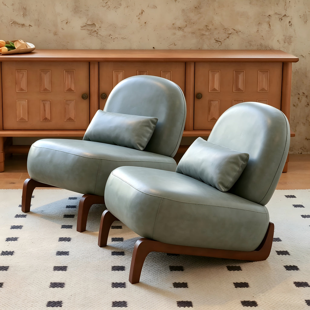 single person lazy sofa without armrests solid wood curved - Temu