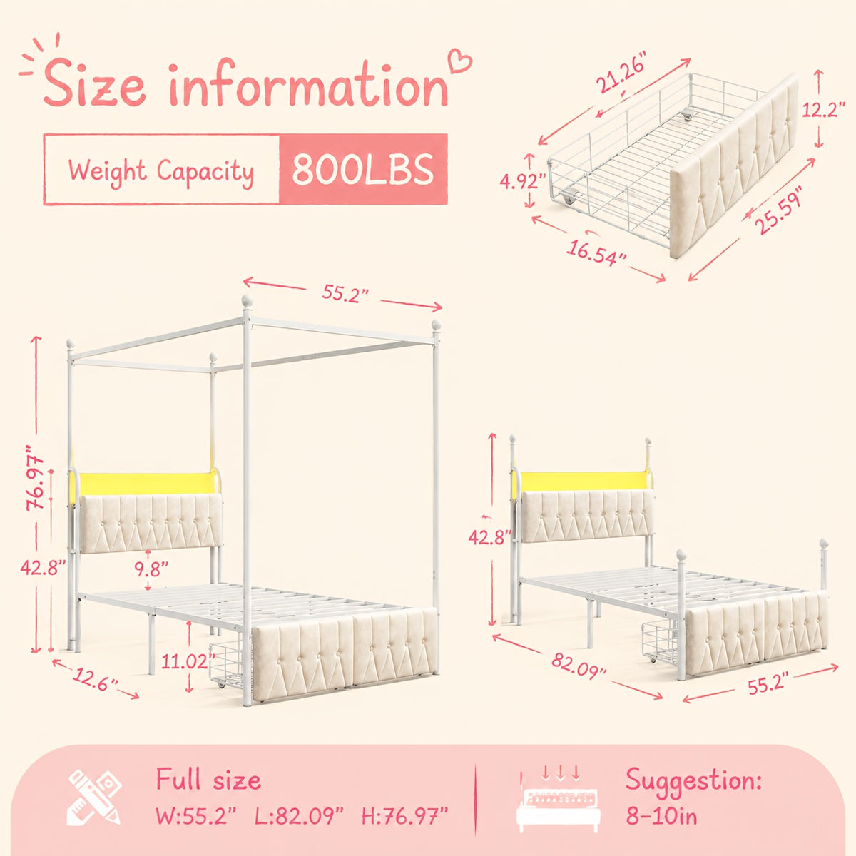upholstered twin   ambient - Temu