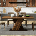 farmhouse dining table 4 6 people 55 inch rectangle kitchen - Temu