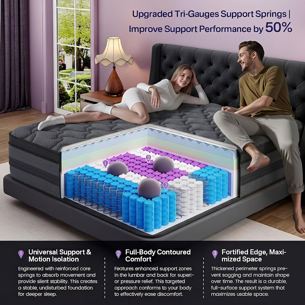 luxurious gel memory foam mattress hypoallergenic medium - Temu