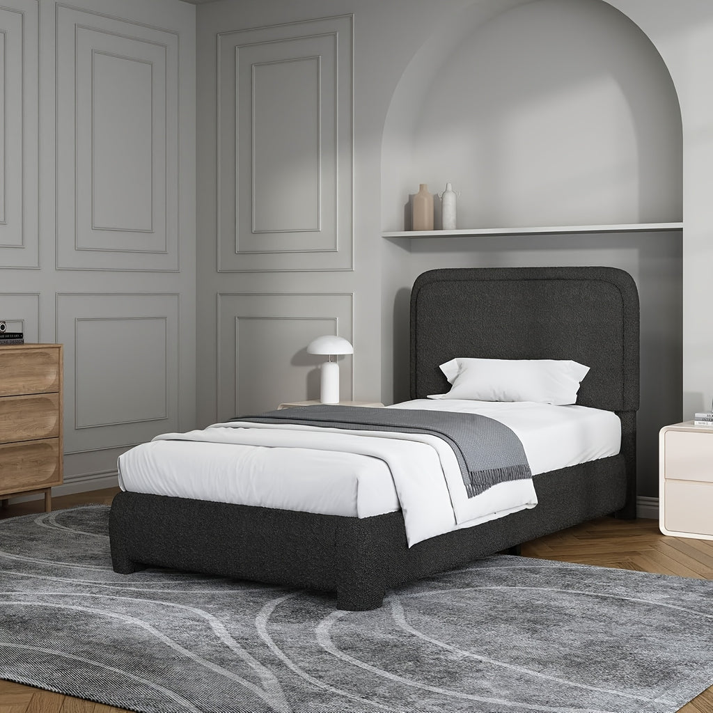 twin full   bed frame cloud boucle upholstered - Temu