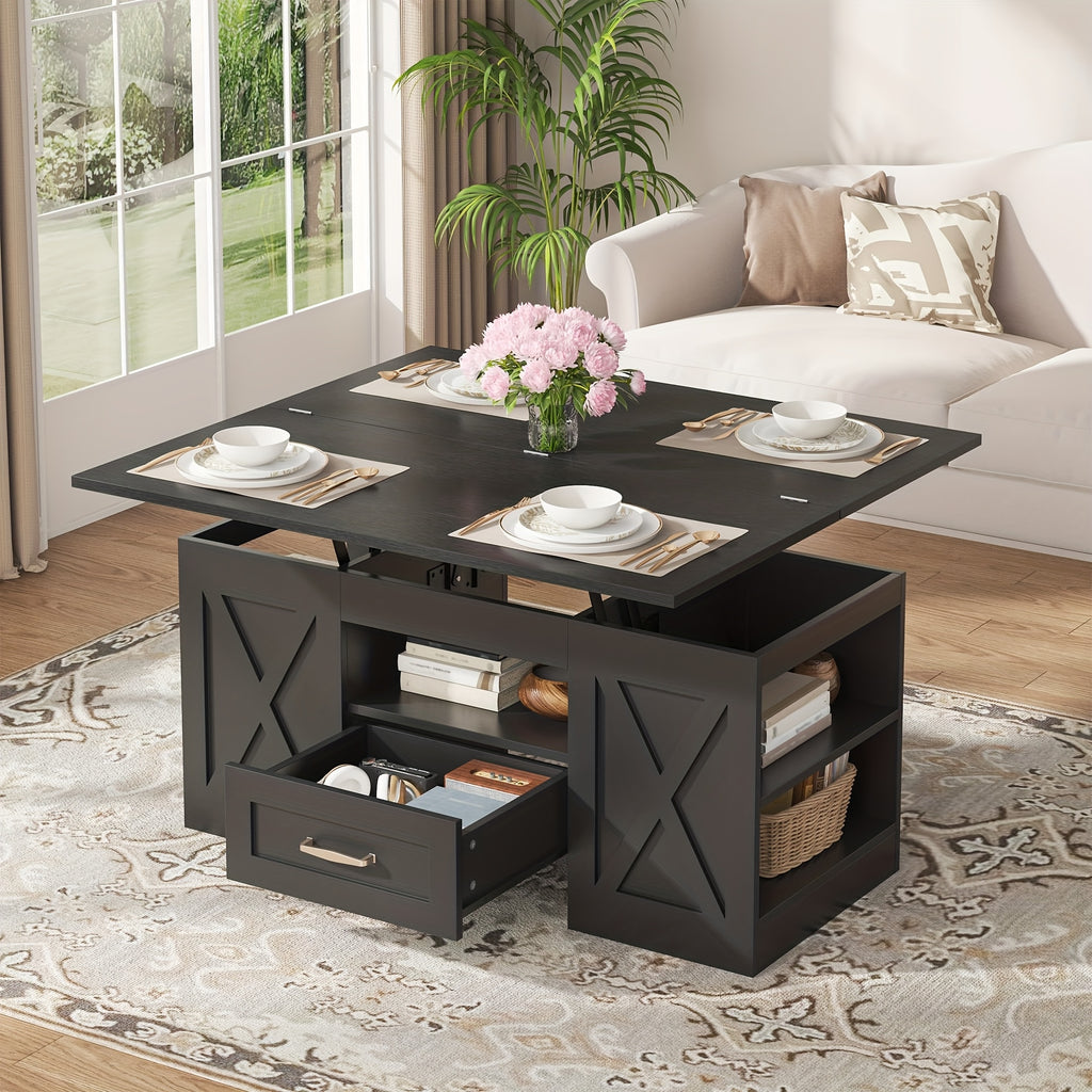 lift top coffee table 39 37inch large wooden farmhouse - Temu