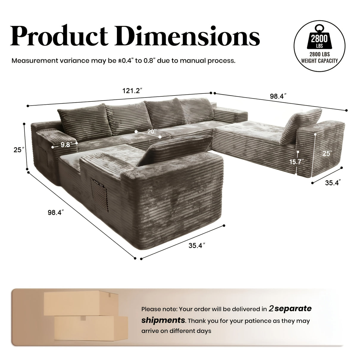 121 2 u shaped sectional couches living   seater - Temu