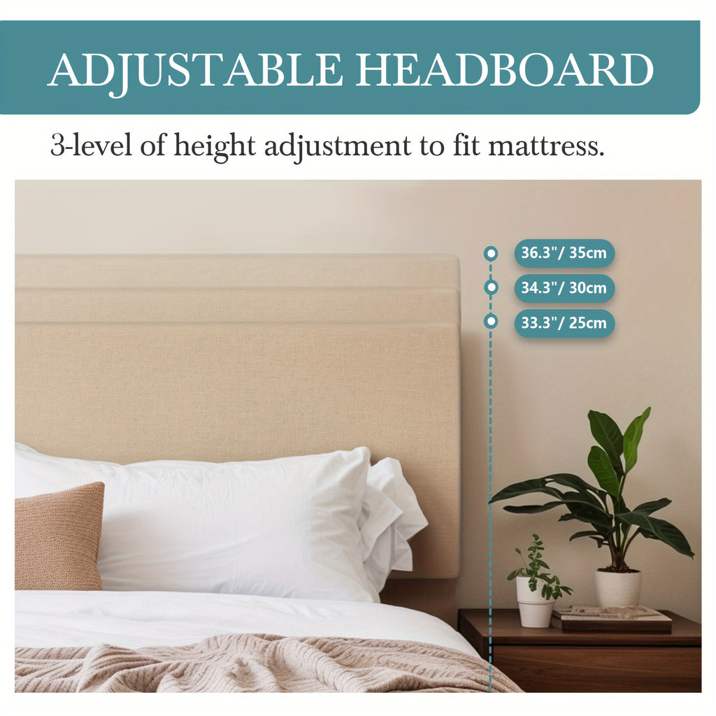 upholstered platform bed in full queen king sizes an - Temu