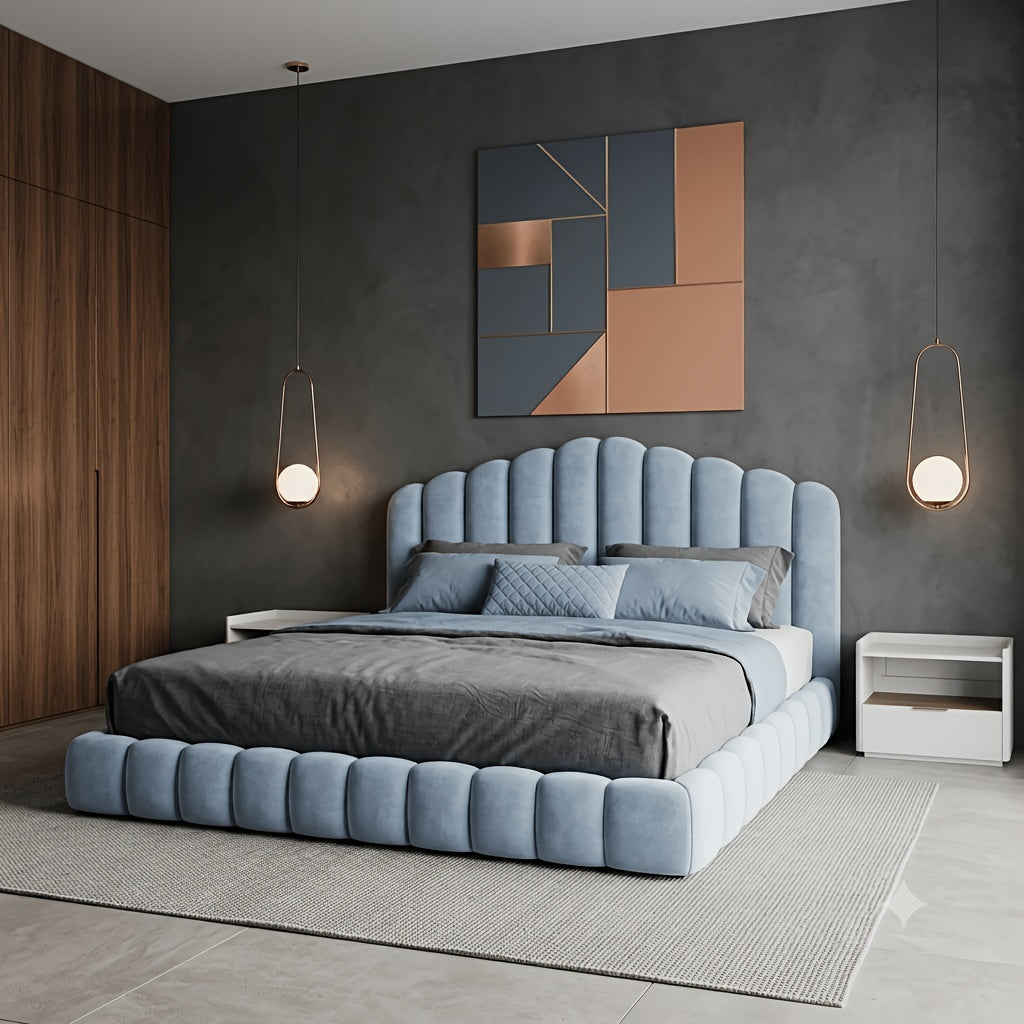 bed frame shell shaped headboard   - Temu