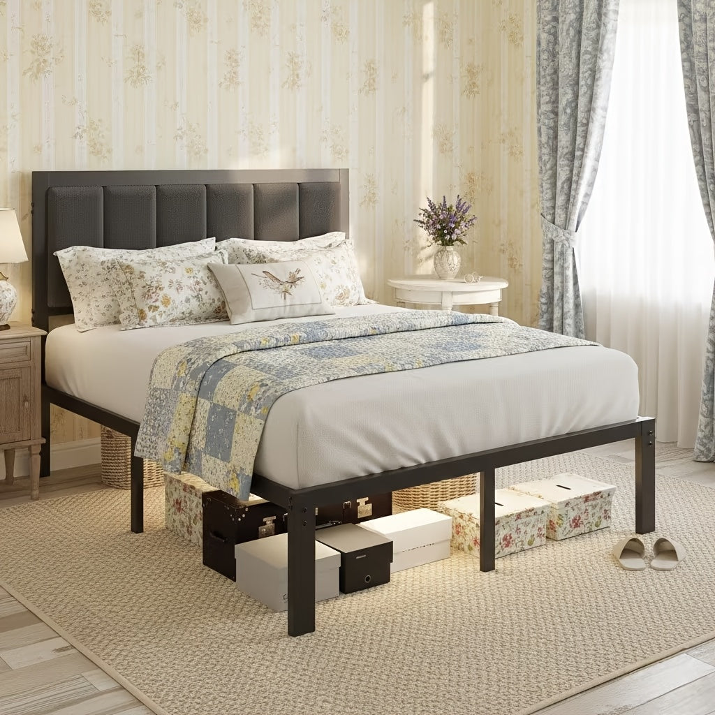 metal platform bed frame led lights charging station usb - Temu