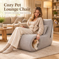 pet friendly teddy lounge chair human pet shared single sofa - Temu