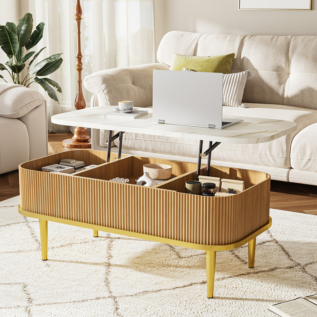 lift top coffee table modern oval coffee table living - Temu