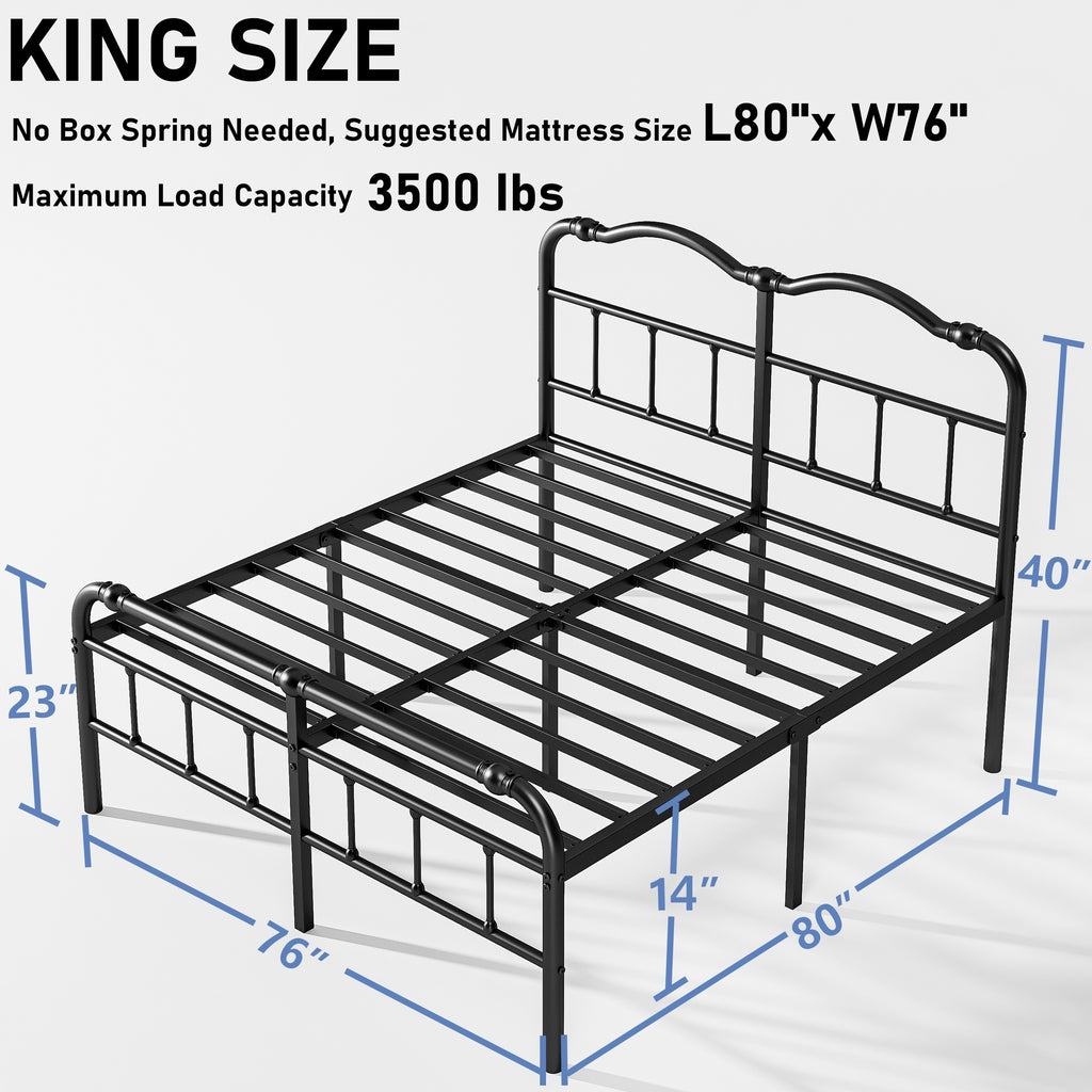 bed frame headboard footboard vintage style steel - Temu