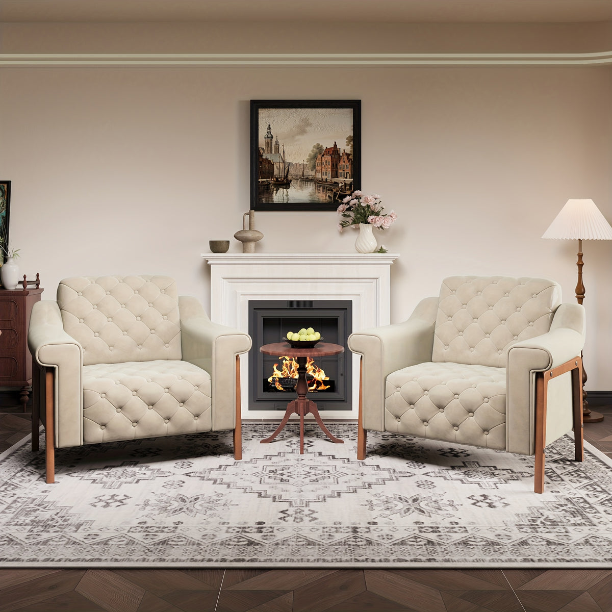 cozy accent chair faux leather modern living room chairs   - Temu