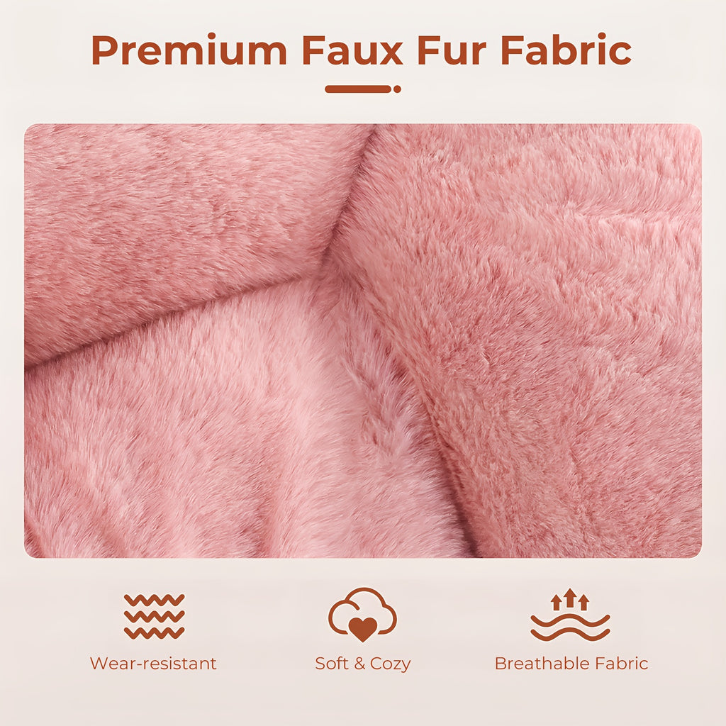 comfy saucer chair foldable lounge chair soft faux fur - Temu