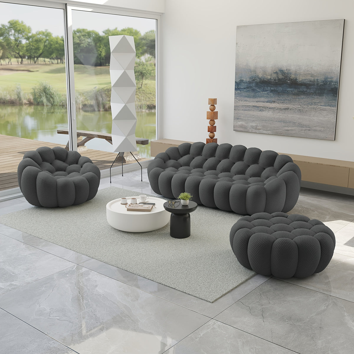 oversized   3d textile material upholstered bean - Temu
