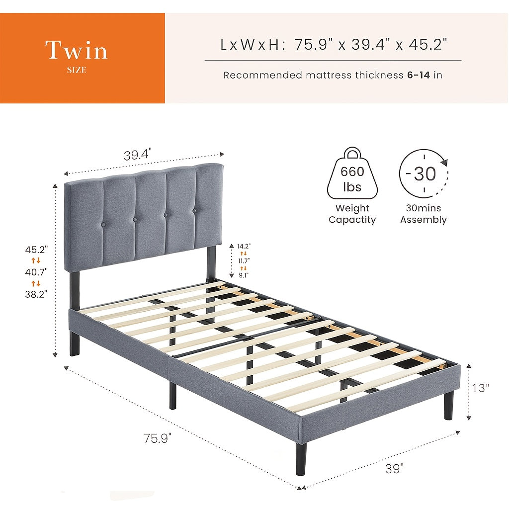 bed frame headboard platform bed frame king size bed frame - Temu