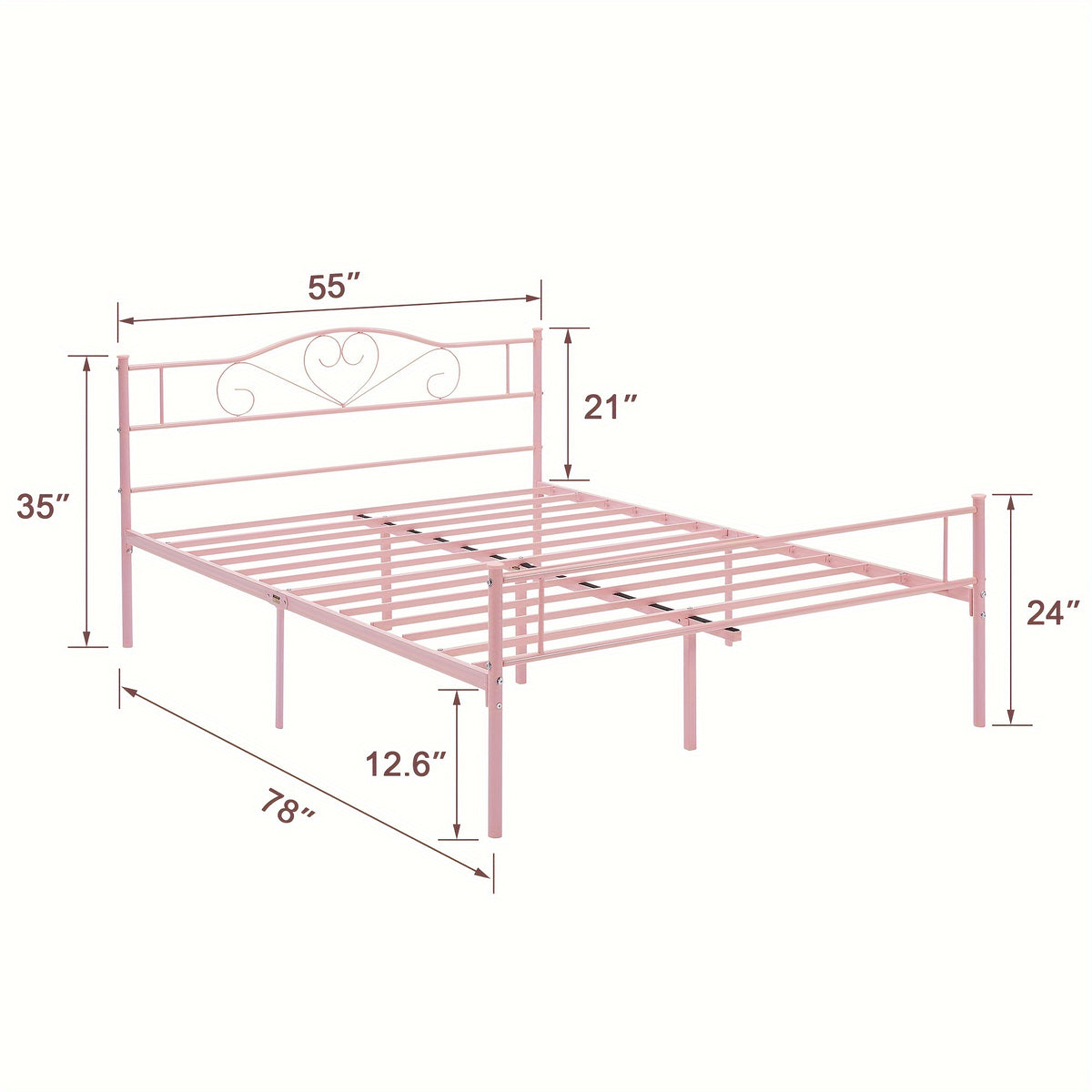 metal bed frame head   boards steel slats mattress - Temu