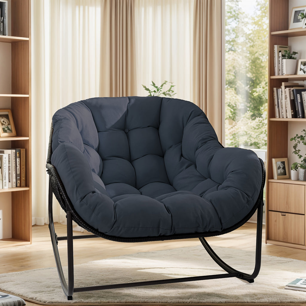 papasan rocking chair outdoor weather wicker papasan patio - Temu
