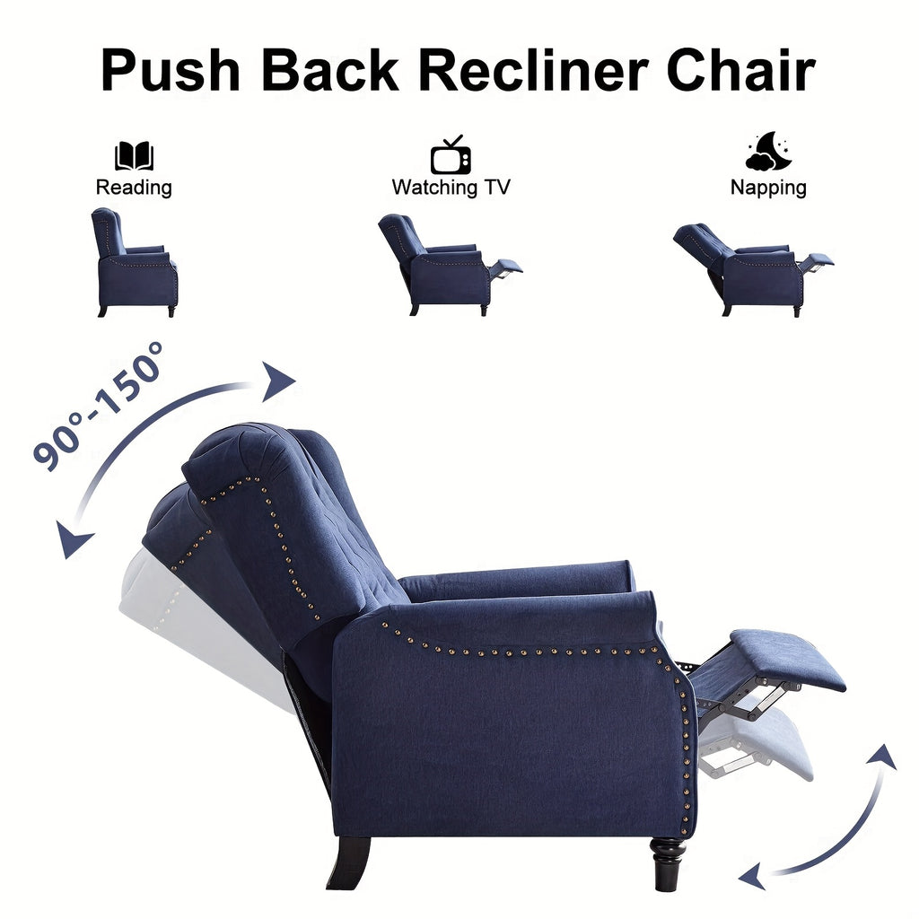 recliner chair fabric armchair push back recliner - Temu