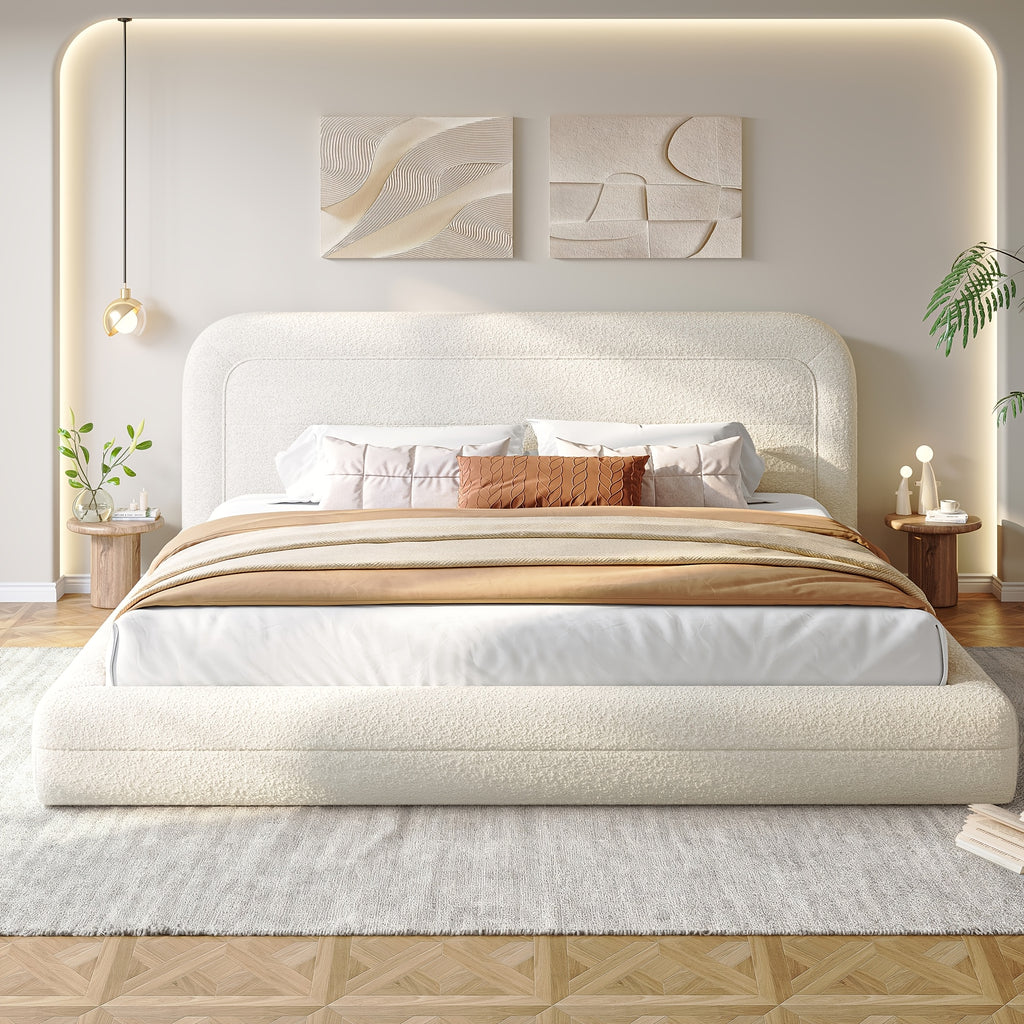 comfortable   platform bed featuring a headboard - Temu
