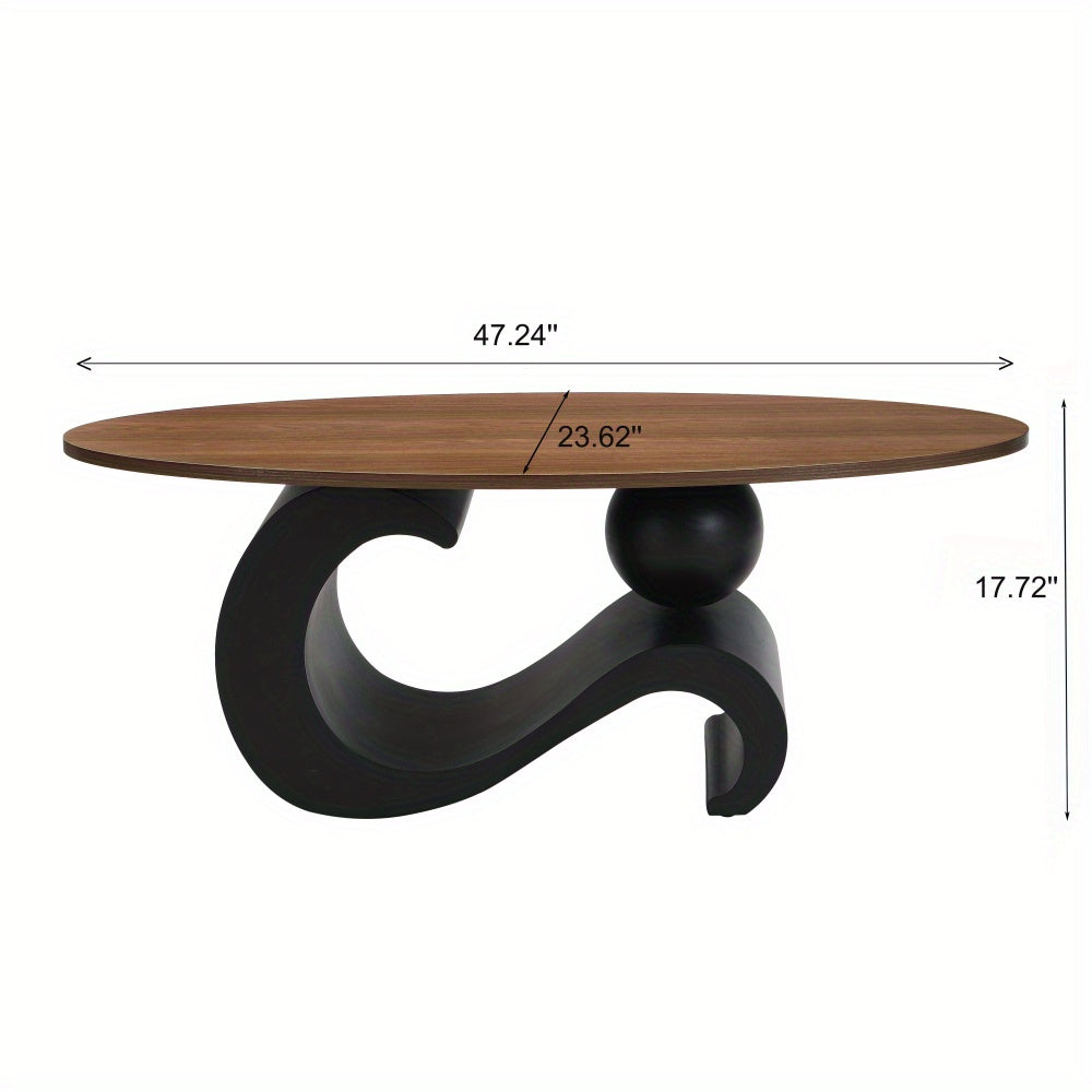 black nesting coffee table oral round coffee table set - Temu