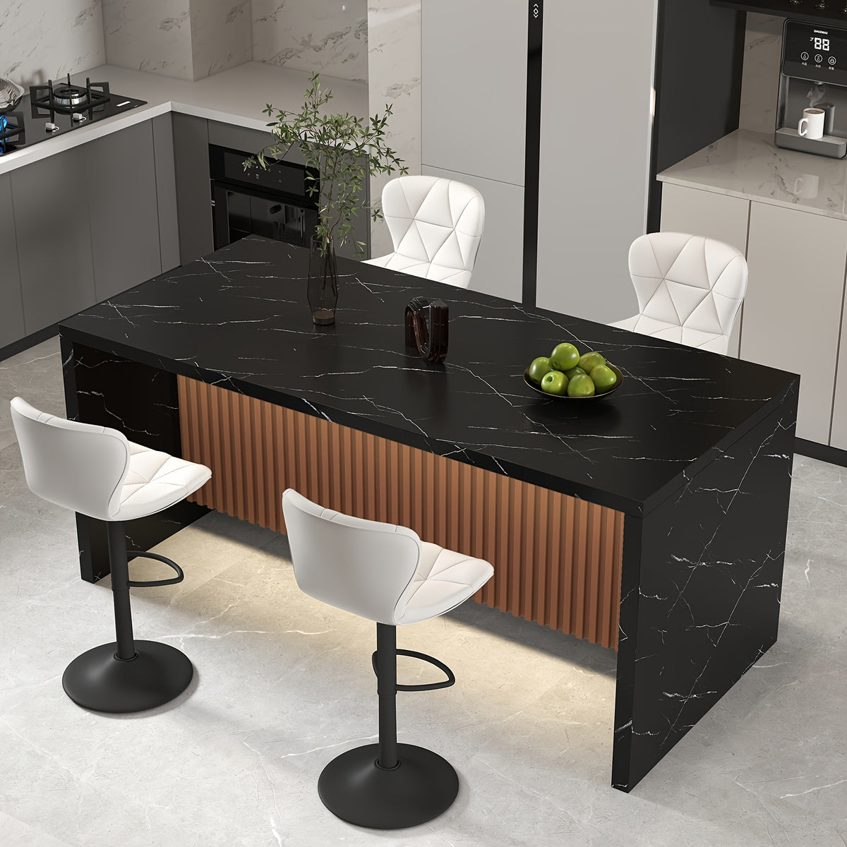 67 table set 4 bar stools large kitchen island table modern - Temu
