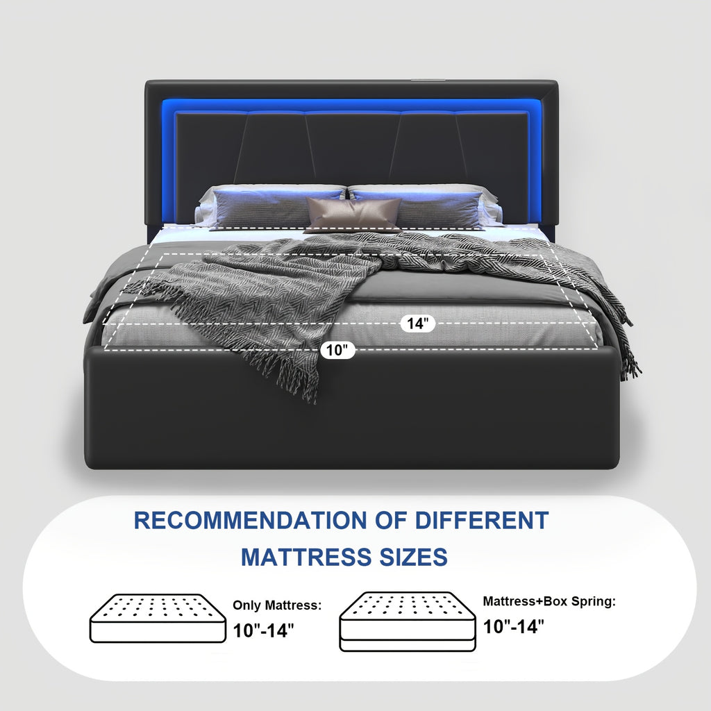 upholstered platform bed frame 4 storage drawers twin full - Temu