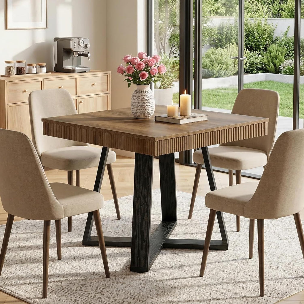 31 5 inch square dining table   rustic wood kitchen - Temu
