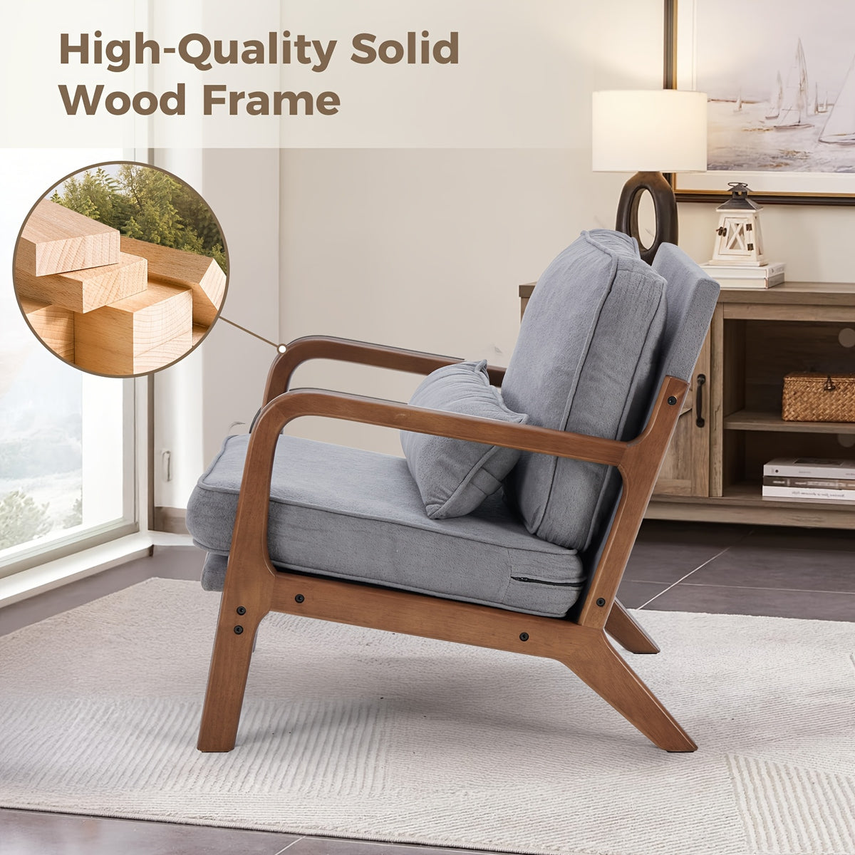 century modern accent chair   ergonomic lounge chair - Temu