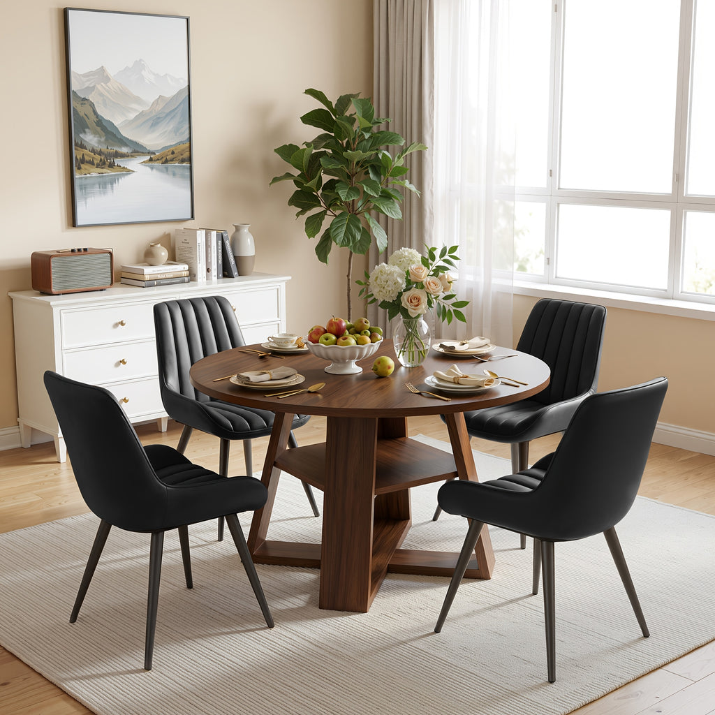 5pcs 43 3 round dining table set   table 4 chairs - Temu