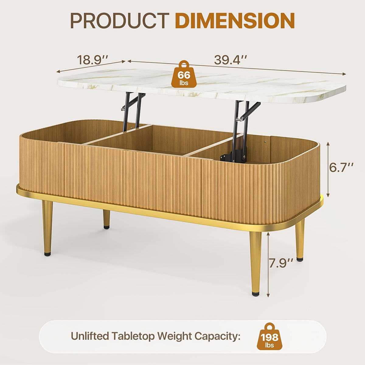 lift top coffee table modern oval coffee table living - Temu
