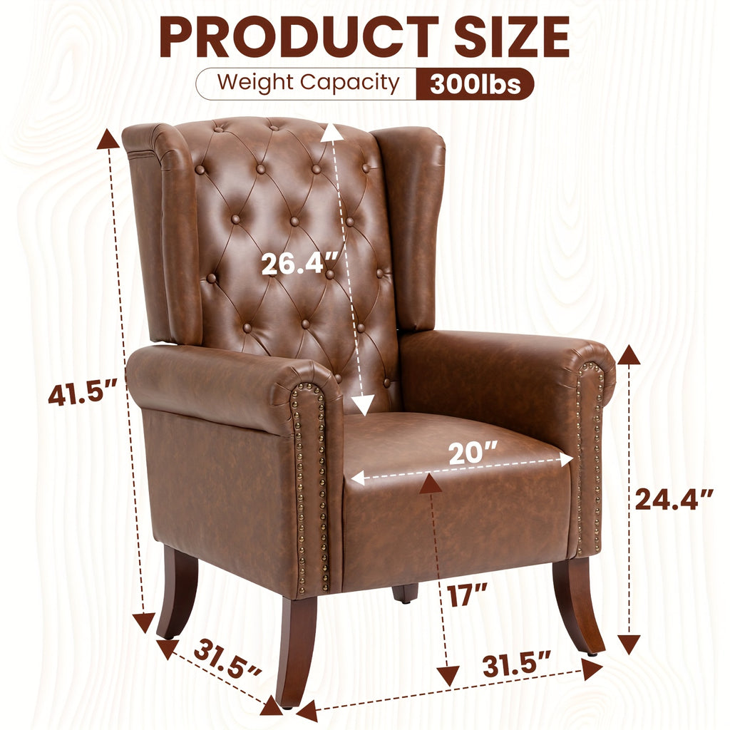 century accent chair faux leather modern living - Temu
