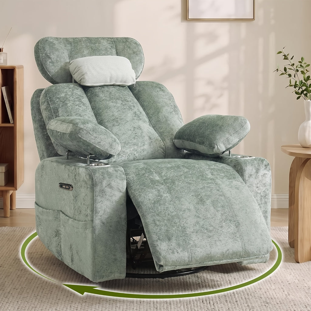 swivel rocking bedroom chair adjustable armrests headrest - Temu