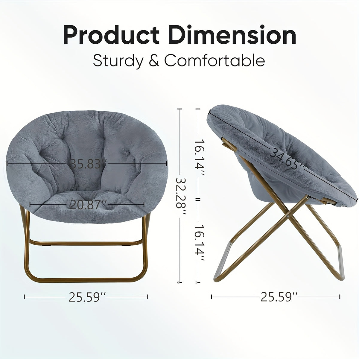 round folding leisure chair perfect relaxing in bedroom - Temu