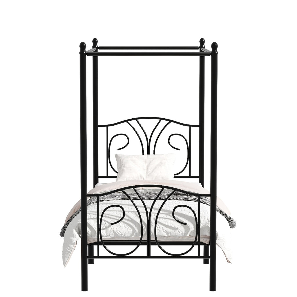 1 set   metal twin size canopy bed frame footboard - Temu
